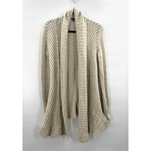 Vince XL Chunky Knit Cardigan Yak Wool Flare Asymmetrical Indie Boho Cottagecore